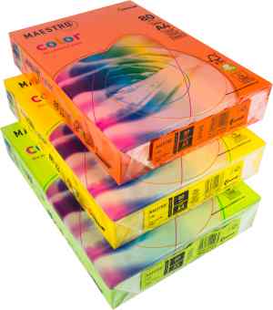 Бумага цветная Maestro Color Intensiv А4, 80 г/м2, 500 л, темно-желтый(sun yellow) - фото 1