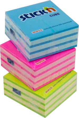 Блок стикеров Stick'n Зебра, пастельные и неоновые цвета, с липким слоем, 250 листов, цвет голубой - фото 1