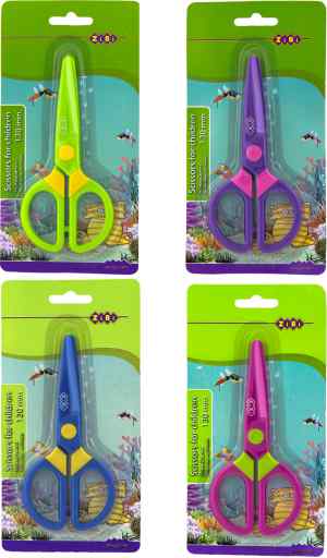 Ножиці дитячі пластикові Zibi 5008, 130 мм, фіолетові - фото 1