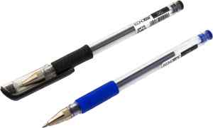 Ручка гелева Economix Gel, з гумовим грипом, 0,5 мм, синя - фото 1