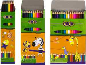 Олівці кольорові Zibi, 6 кольорів - фото 1