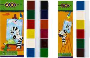 Краски акварельные Zibi, 6 цветов, картонная коробка - фото 1