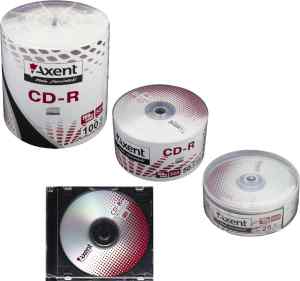 Диск Axent CD-R 700 MB/80 min 52x, bulk, 100 шт. - фото 1
