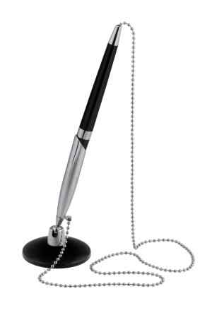Ручка шариковая Buromax с металлической цепью на подставке - фото 1