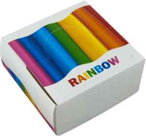 Бокс с белой и цветной не склееной бумагой Optima Rainbow, 85 х 85 х 400 л. - фото 1
