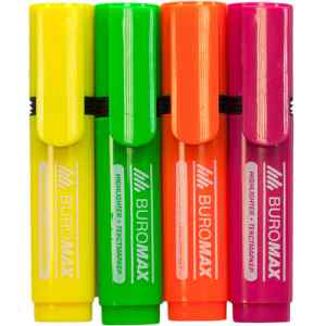 Набір текстових маркерів Buromax, в упаковці 4 кольора ВМ.8901-94 - фото 1