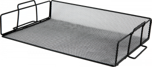 Лоток для бумаги горизонтальный Buromax, металлический, черный - фото 1
