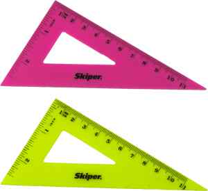 Кутник Skiper, 11 см, кольор асорті, кути 30°х60°х90° - фото 1
