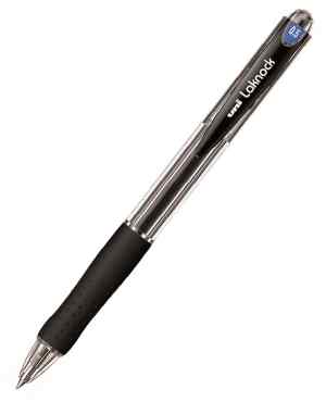 Ручка шариковая  автоматическая Uni Laknock SN-100(05) синяя - фото 1