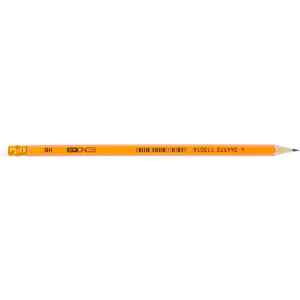 Олівець графітовий НВ, з гумкою, Economix, помаранчевий - фото 1