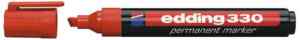 Маркер перманентний Edding 330, 1-5 мм, клиновидний кiнчик, червоний - фото 1